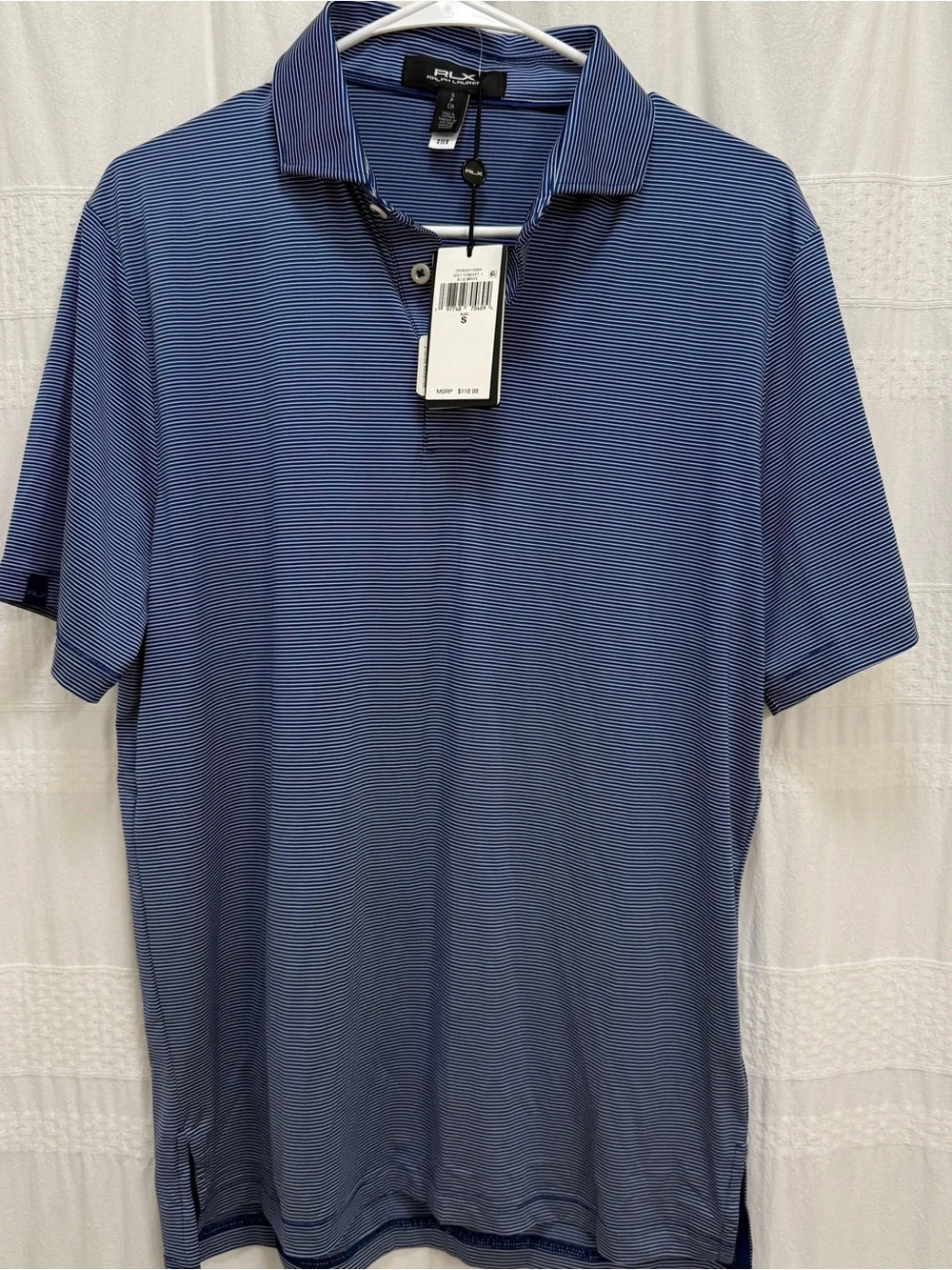 RLX Ralph Lauren Performance Polo Golf Concept Navy White Mens Small Shirt